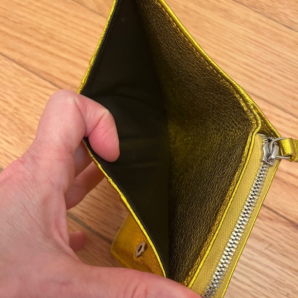 Balenciaga Gold Leather Trifold Wallet - Picture 12 of 15